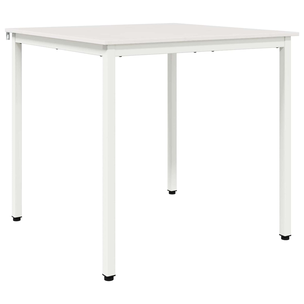 vidaXL Esstisch Weiß 80 x 80 x 75 cm Massives Kiefernholz
