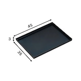 thumbnail of Bandeja para pizza con esquinas acampanadas en hierro azul CM.45x35x3h Ideal para pizzas, focaccias, para panaderías, pizzerías, hogar, restaurante
