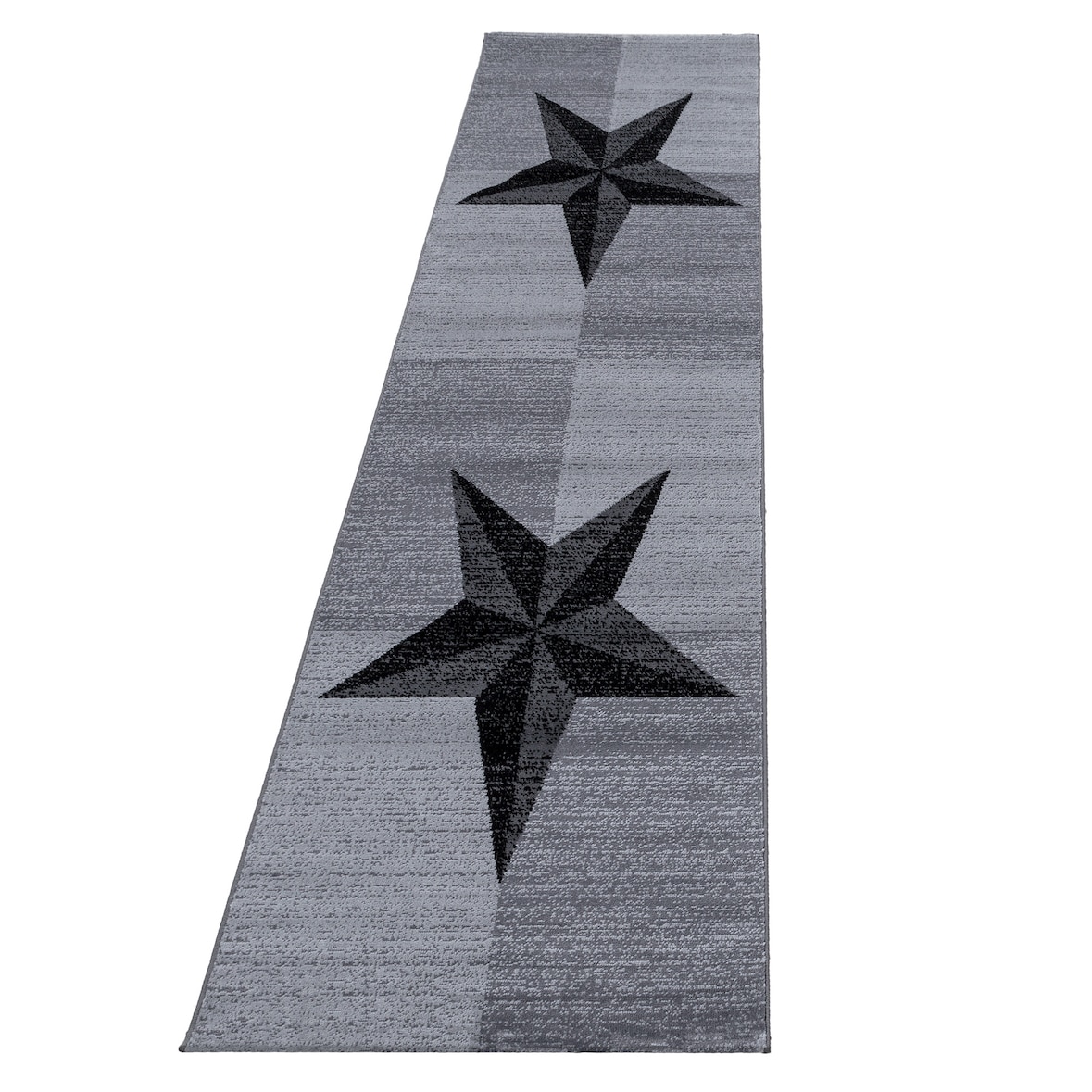 Teppich Waschbar Sterne Modern Strapazierfähig Esszimmer Flur Läufer Grau 80x300 cm OEKO-TEX Schadstoffgeprüft – INN von Kadima Design