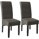 thumbnail of tectake Silla de comedor ergonómica - Juego de 2 gris mármol