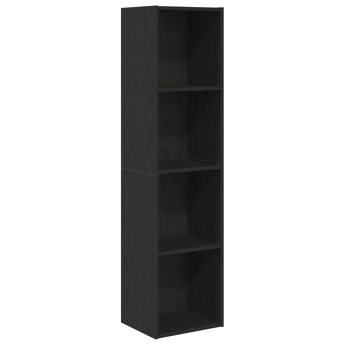 vidaXL Bücherregal/TV-Schrank Schwarz Eiche 36x30x143 cm