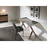 thumbnail of Angel Cerdá  Scrivania da ufficio in legno di noce e piano laccato grigio perla 3018C