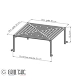 thumbnail of Pack Privilège Cevenol Steel Wood Quadrato 74 Grigio Antracite Braciere a doppia vasca