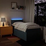 thumbnail of vidaXL Boxspringbett mit Matratze Blau 100x200 cm Stoff