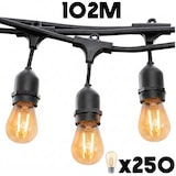 thumbnail of Lumisky Cadena de luces conectables MAFY 250xE27 de 102 m PVC Negro