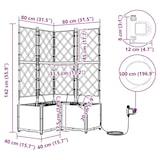 thumbnail of vidaXL Gartenpflanzer Braun 80 x 80 x 142 cm Stahl