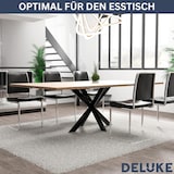 thumbnail of DELUKE® Tischgestell Metall KRYT Schwarz matt inkl. Schrauben + Bodenschoner Tischbein Tischkufe Tischgestell für Holztisch Esstisch 71x120x68cm