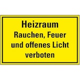 thumbnail of Aufkleber I Hinweisschild Heizraum Rauchen, Feuer...verboten, Folie, selbstklebend, 300x200mm