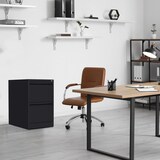 thumbnail of m-office Archivador Metálico Negro de Oficina con 2 Cajones y Cerradura para Carpetas A4 y Folios, Mueble Cajonera de 62 x 46 x 72 cm (1 und)