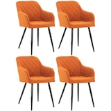 thumbnail of Set van 4 Eetkamerstoelen Shila oranje/Stof