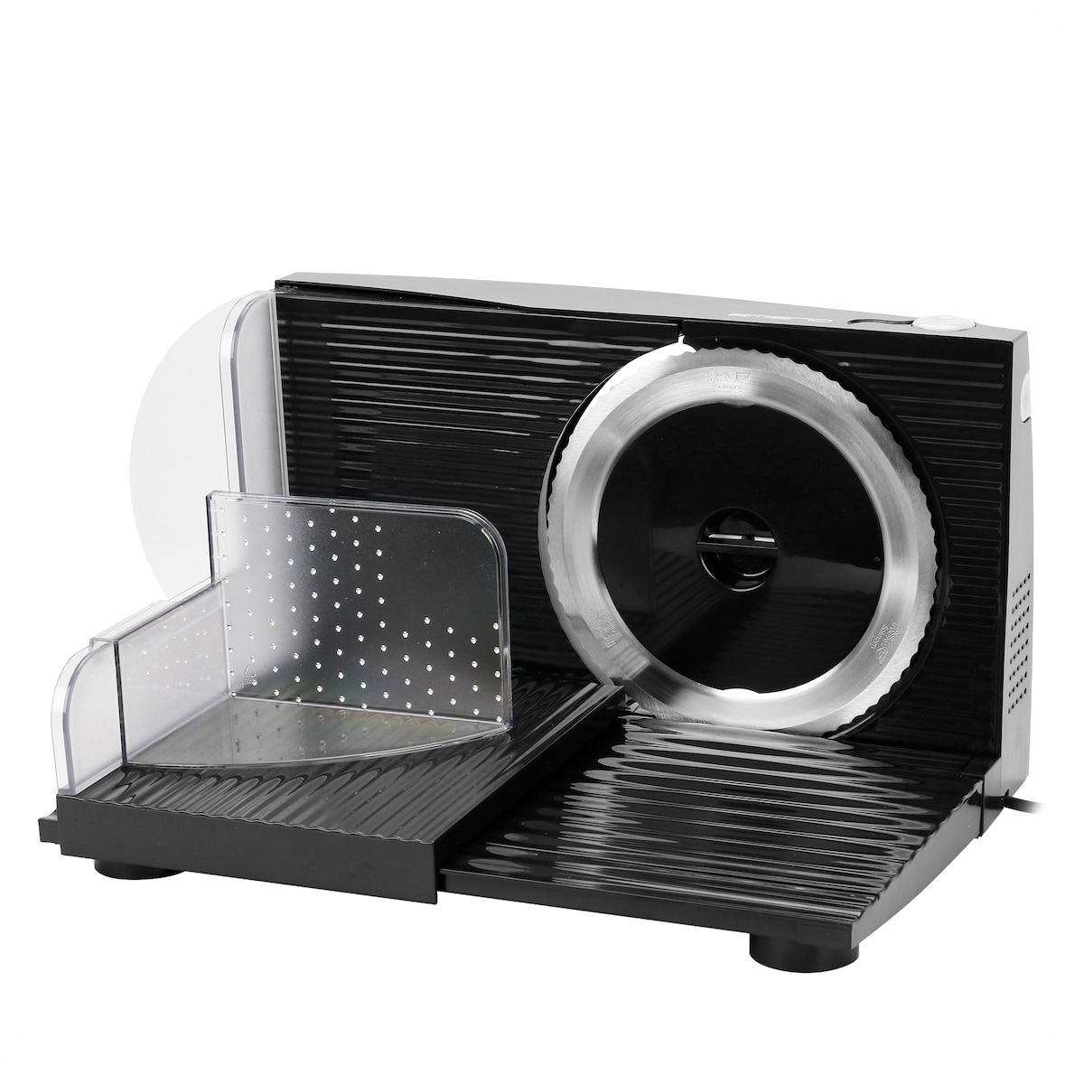 Emerio Multifunctionele Snijmachine - 100W, Dikte Verstelbaar 0-17mm - RVS Mes - Broodsnijmachine Elektrisch - MS-125000.1 Allessnijder Zwart