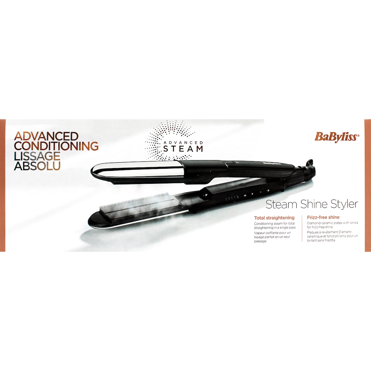 BaByliss ST496E Steam Shine Styler Glätteisen