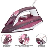 thumbnail of Clatronic DB 3705 Plancha Ropa Vapor, Suela Cerámica, 7 Funciones, 40 boquillas Vapor, Termostato, Cable 360º 2600W Blanco/Rosa