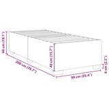 thumbnail of vidaXL Bedframe zonder matras 90x200 cm stof crèmekleurig