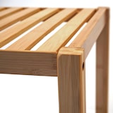 thumbnail of Badregal HWC-B18, Badezimmer Badschrank Standregal, Bambus ~ 110x34x33cm