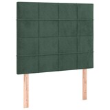 thumbnail of vidaXL Boxspringbett mit Matratze & LED Dunkelgrün 80x200 cm Samt