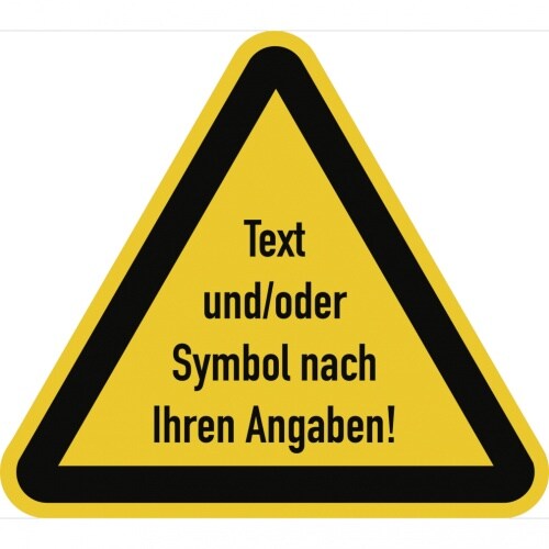 Dreifke® Aufkleber, Warnzeichen - Text und/oder Symbol nach Ihren Angaben, Folie, 30 mm SL