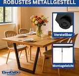 thumbnail of DanDiBo 2x Tischbeine Metall Schwarz 72 x 72 cm Tischgestell Höhenverstellbar 96668 Tischfüße Möbelfüße Tischkufen Esstisch Beine