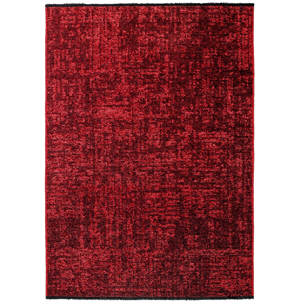 Teppich Schlafzimmer Unifarben Elegant Waschbar Wohnzimmer Esszimmer Pflegeleicht Rot 160x230 cm OEKO-TEX – TITLIS von Kadima Design