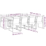 thumbnail of vidaXL 9-tlg. Garten-Essgruppe Schwarz Textilene