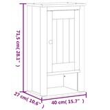 thumbnail of vidaXL Bad-Wandschrank BERG Schwarz 40x27x71,5 cm Massivholz Kiefer