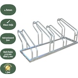 thumbnail of BRASQ Fietsenrek voor 4 Fietsen - Fietsentandaard - Fietsrek - Fietsbeugel voor Vloer Inclusief bevestigingsmateriaal - Zilver