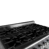 thumbnail of Cocina de gas profesional, 6 fuegos, llama piloto, horno gas 6 kW, acero inoxidable AISI 304, 85 x 105 x 70 cm, 43,2 kW EASYLINE 11506 Vaiotec