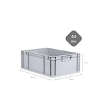 thumbnail of PROREGAL SuperSparSet 4x Eurobox NextGen Economy, Griffe zu, HxBxT 22x40x60cm, 44 Liter, Eurobehälter, Box, Transportbehälter