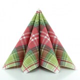 thumbnail of Sovie HOME Serviette Lindi aus Linclass® Airlaid 40 x 40 cm, 12 Stück - Weihnachten Streifen Karos