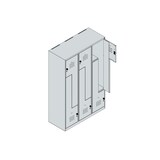 thumbnail of C+P Z-Spind Classic PLUS bodenstehend, 6 Abteile, HxBxT 185x120x50cm, Zylinderschloss, Hellgrau/Reinorange von PROREGAL