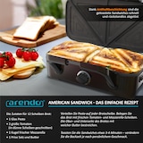 thumbnail of Arendo Sandwichmaker 1200 W mit Antihaftbeschichtung - mit abnehmbaren Platten - spülmaschinentauglich - Temperaturkontrolle - Sandwich Maker