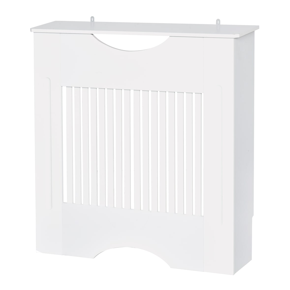 HOMCOM Copritermosifone Bianco in MDF 78x19x82 cm con Piano d'Appoggio