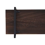thumbnail of Scaffale a muro HWC-K78, scaffale sospeso, scaffale galleggiante, 3 ripiani in legno massiccio industriale 60x60x18cm ~ marrone scuro, metallo nero