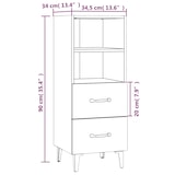 thumbnail of Helloshop26 - Buffet Sideboard Kommode Kleiderschrank Aufbewahrungsmöbel Organizer Küche Wohnzimmer Lounge Sonoma 34,5 x 34 x 90 cm 02_0036313