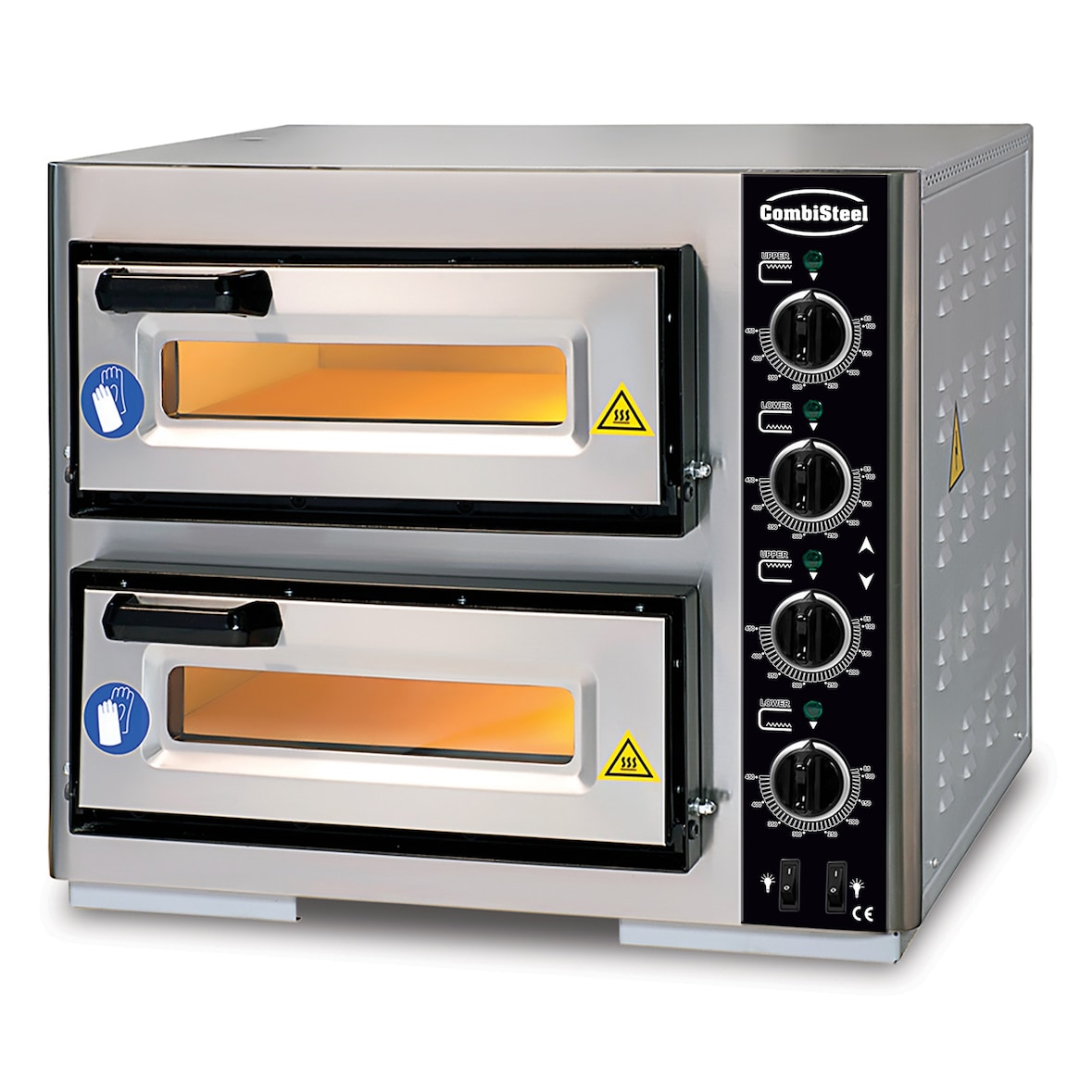 Chefgastro Elektrischer Pizzaofen doppelt 2x1 BxTxH 630x630x530mm