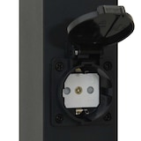 thumbnail of vidaXL Pollerleuchten mit Steckdose 3 Stk. 110 cm Schwarz IP44