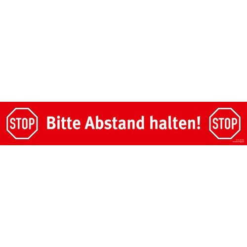 Fußbodenaufkleber »Bitte Abstand halten!«, selbstklebend für glatte Böden