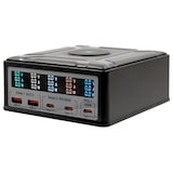 thumbnail of EXSYS EX-1107 Multiport High Power Charger mit QI 15W und USB-C PD mit max. 260W