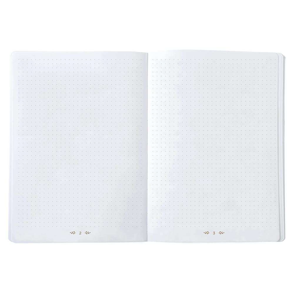 Quo Vadis - Carnet Bullet journal - Multilingue - Life Journal - Jaune - Pages Points (dots) - 15x21 cm - Papier Clairefontaine blanc