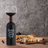 thumbnail of Relaxdays Weinflasche Glas, XL Weinglas mit Spruch, Fun Geschenk für Weinliebhaber, Weinflaschenglas 750 ml, transparent