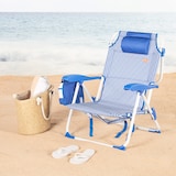 thumbnail of Aktive Silla playa multiposición 48x58x76 cm rayas azules con bolsillos