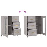 thumbnail of Helloshop26 - Buffet Sideboard Kommode Kleiderschrank Aufbewahrungsmöbel Organizer Küche Wohnzimmer Sonoma 69,5 x 34 x 90 cm 02_0036453