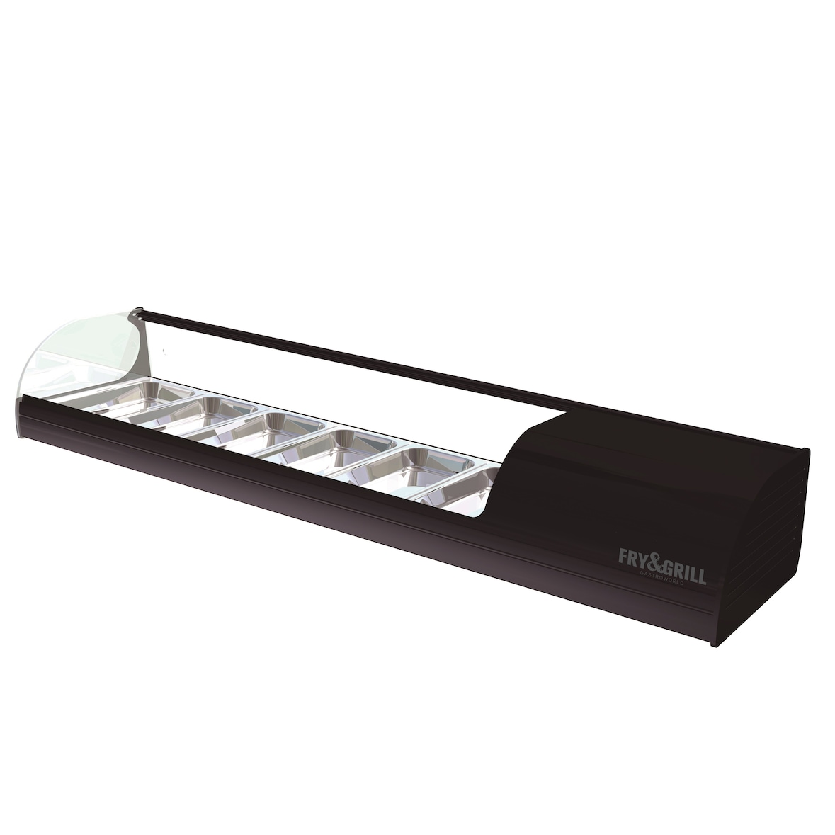 Fry&Grill, vitrina refrigerada cristal curvo, 6 bandejas, CURV6, 211171