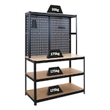 thumbnail of Profi Werkbank GIANT BEAST mit Lochwand | HxBxT 180x120x60cm | Fachlast 175kg | Schwarz