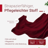 thumbnail of TexDeko Hussen für Bierzeltgarnitur Premium blickdicht 3TLG SET Biertischhusse 220x70cm Festzeltgarnitur, Bordeaux