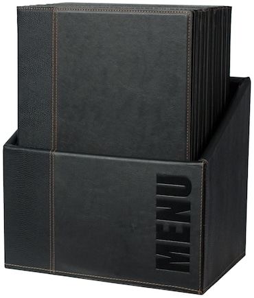 Contacto Speisekartenmappen A4, schwarz