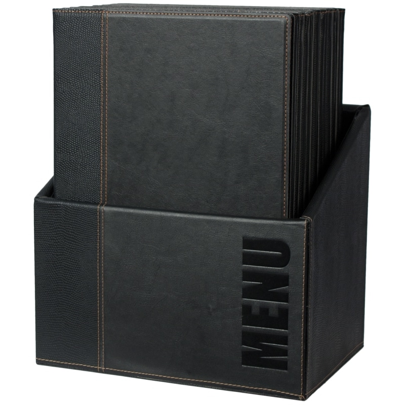 Contacto Speisekartenmappen A4, schwarz