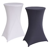 thumbnail of 5er Set Stehtischhusse 60 cm weiß Tischdecke Husse Partytisch Bistrotisch Decke