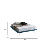 thumbnail of Dmora Doppelbett Linda, Festes Bett aus Stoff mit Füßen, 100% Made in Italy, passend für Matratze Cm 160x200, Blau