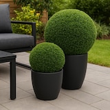 thumbnail of Künstlicher Busch HWC-O96, Thujakugel Dekopflanze Kunstpflanze Lebensbaum künstlich, Outdoor, Polyethylen Ø 52cm